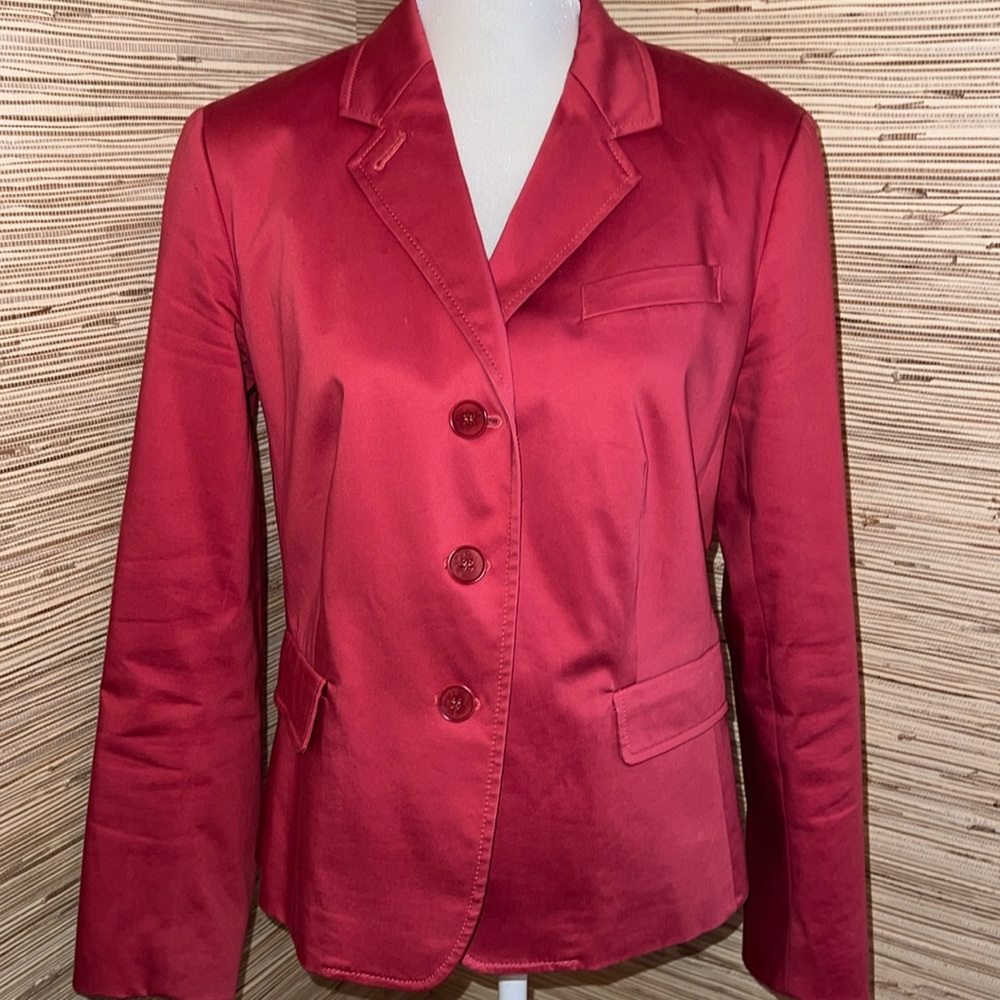 Talbots salmon colored blazer size 14 petite 14p fully lined EUC!